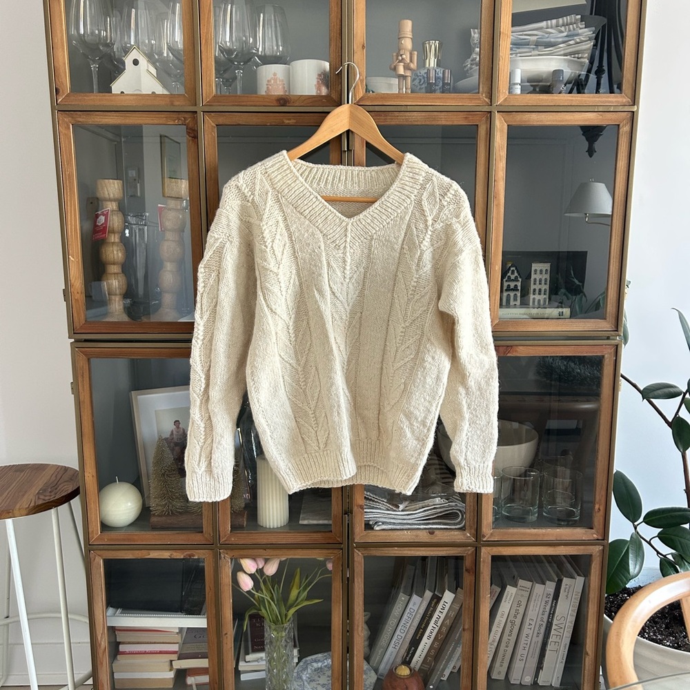 Handmade Knitted Cable Knit Sweater